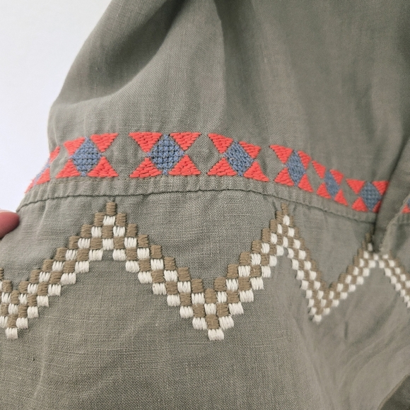 Johnny Was LA Stevie linen Mini dress XS Embroidery Embroidered - Picture 5 of 8